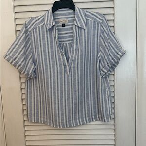 Universal Thread Blue and White Striped Shirt
